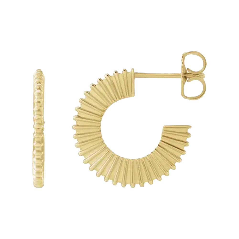 Gradiance Jewelry women's 14KT yellow gold Radiance Hoops from the Curated Collection.